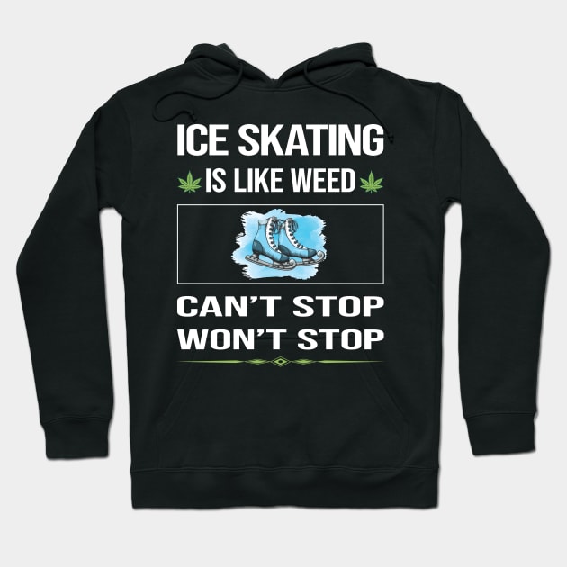 Funny Cant Stop Ice Skating Skate Skater Hoodie by symptomovertake
